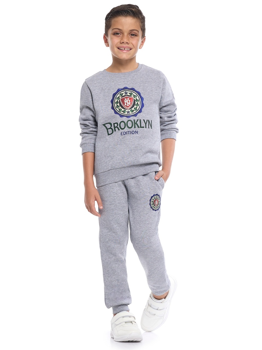 Boys Brooklyn Print Sweatshirt and Joggers Set