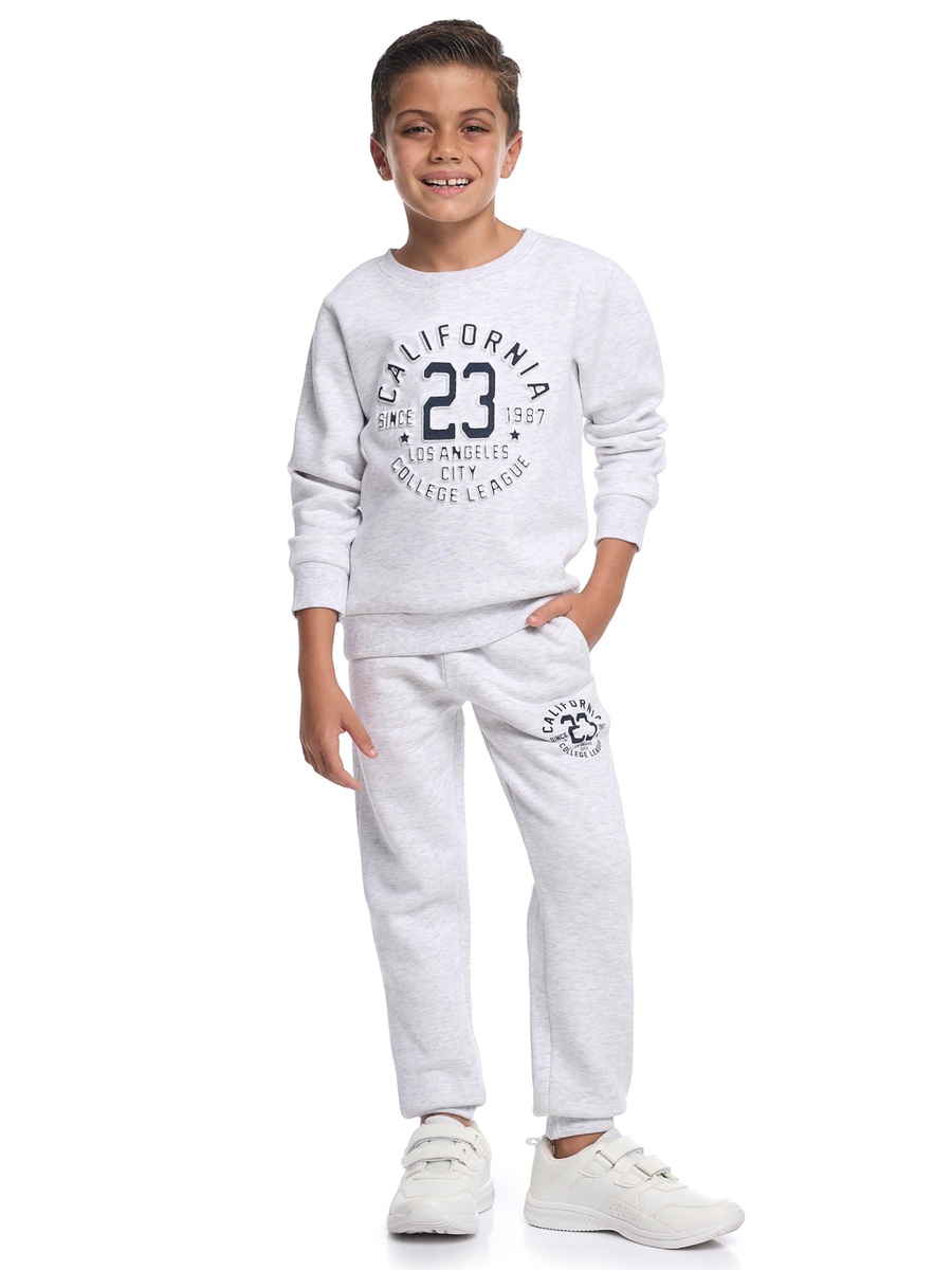 Boys Embossed Print Sweatshirt and Joggers Set