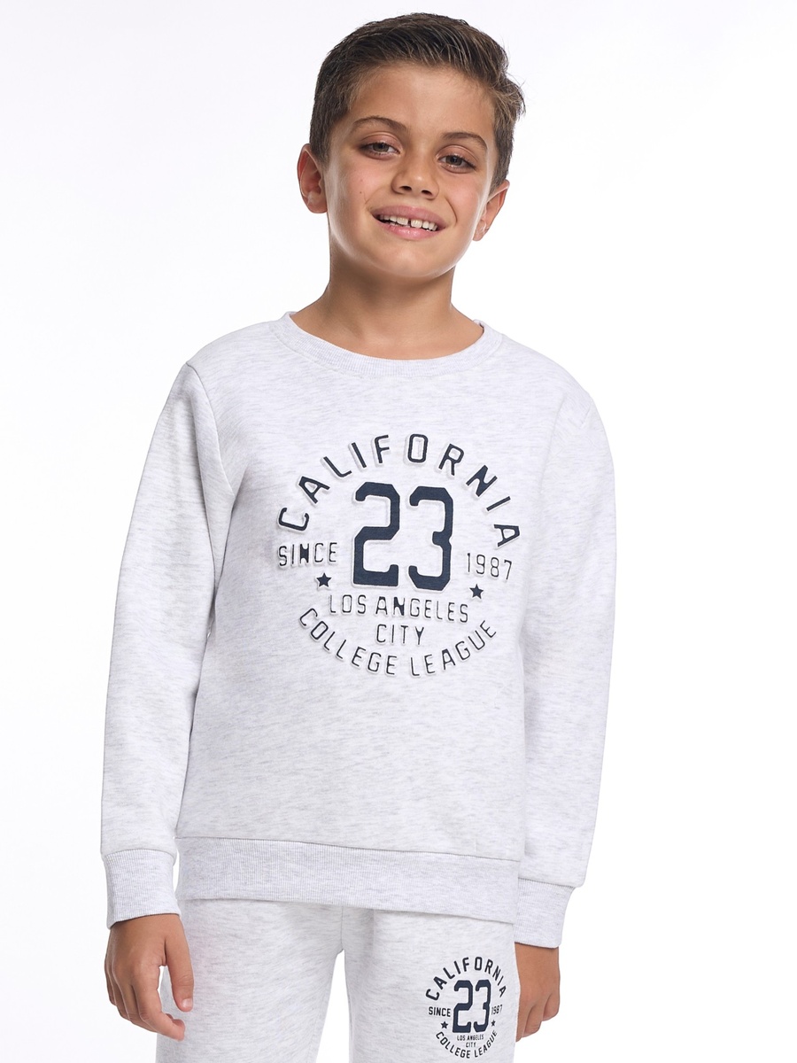 Boys Embossed Print Sweatshirt and Joggers Set