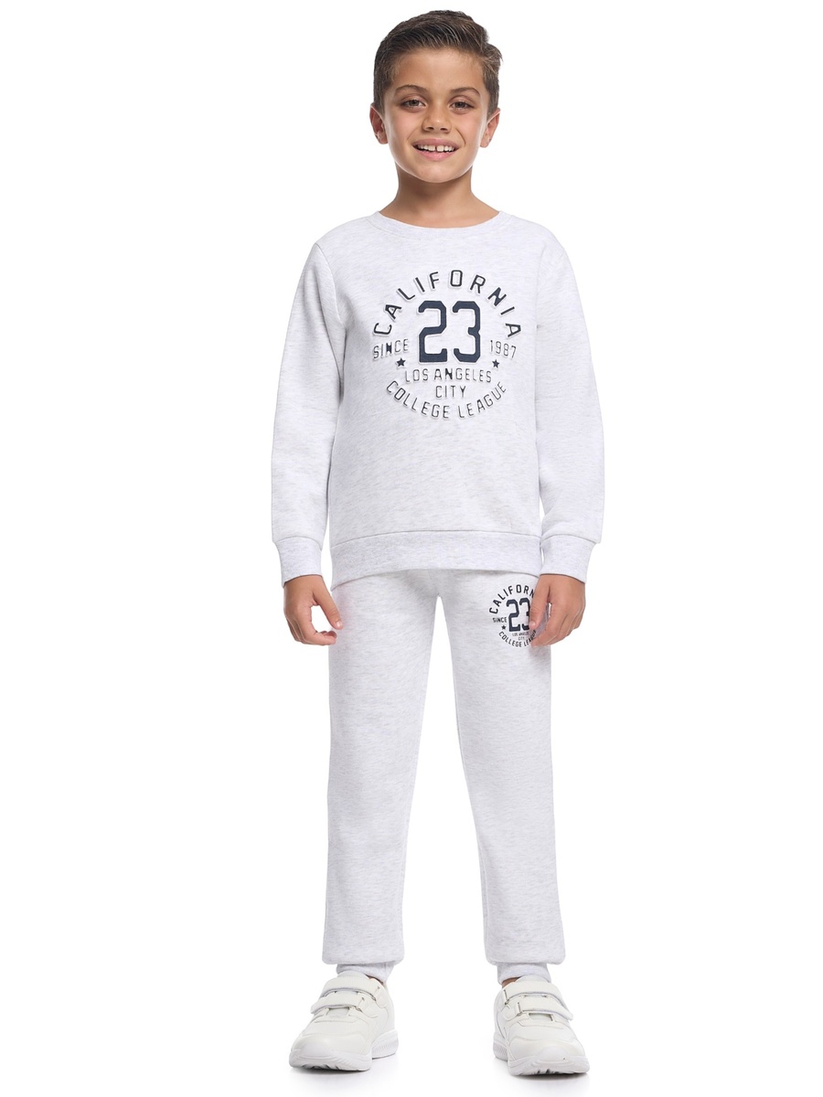 Boys Embossed Print Sweatshirt and Joggers Set