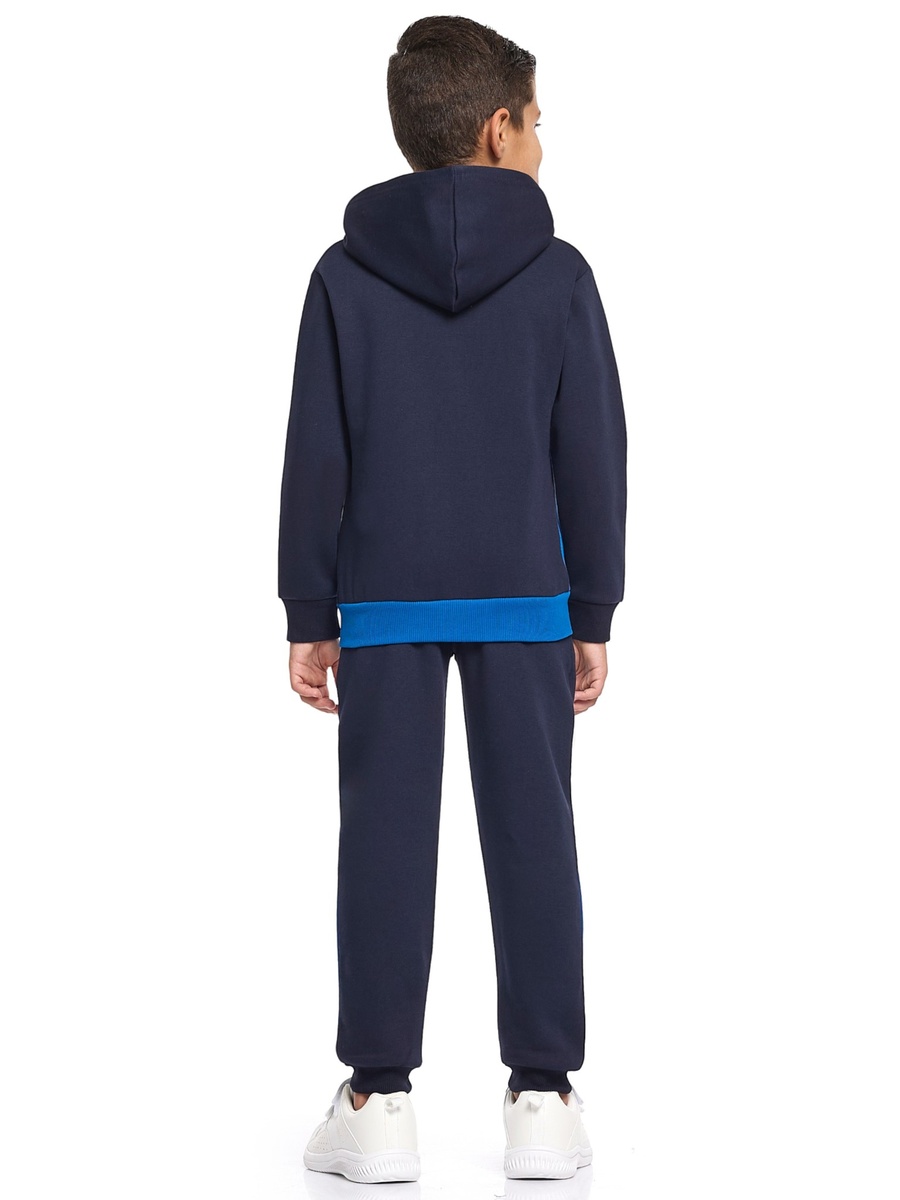Boys Color Block Zip-Up Hoodie and Joggers Set