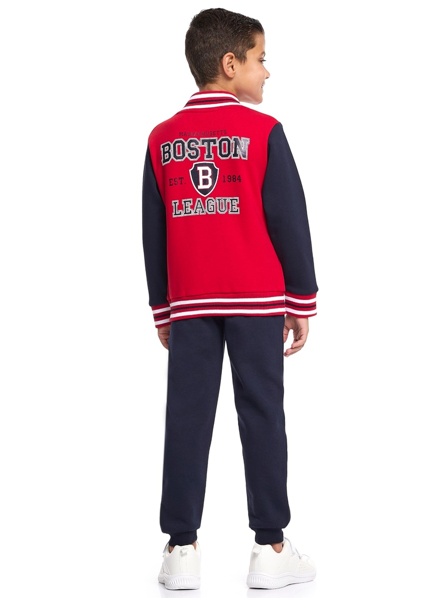 Boys Color Block Zip Up Jacket and Joggers Set