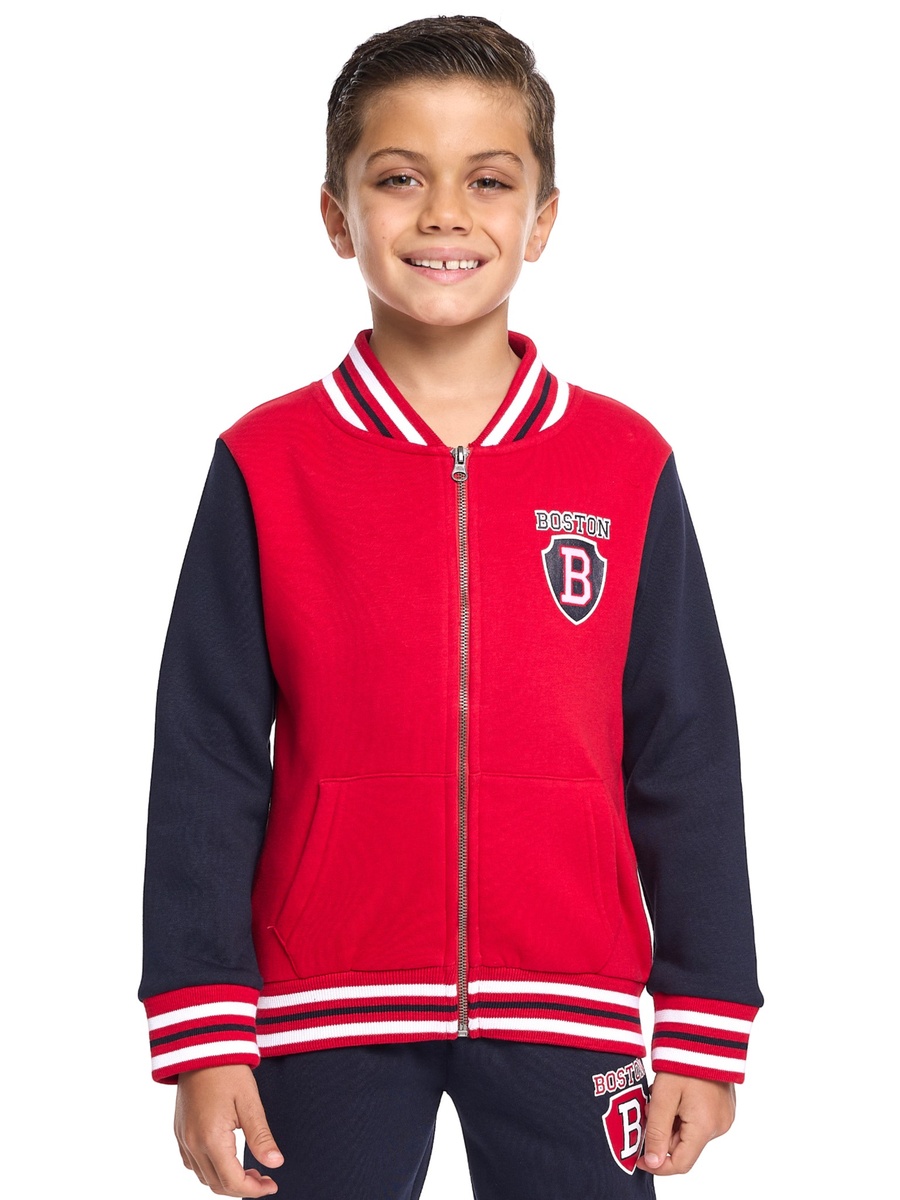 Boys Color Block Zip Up Jacket and Joggers Set