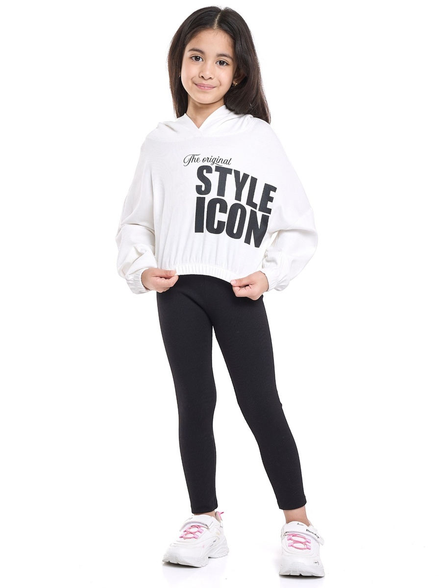 Girls Style Icon Fleece Hoodie and Leggings Set