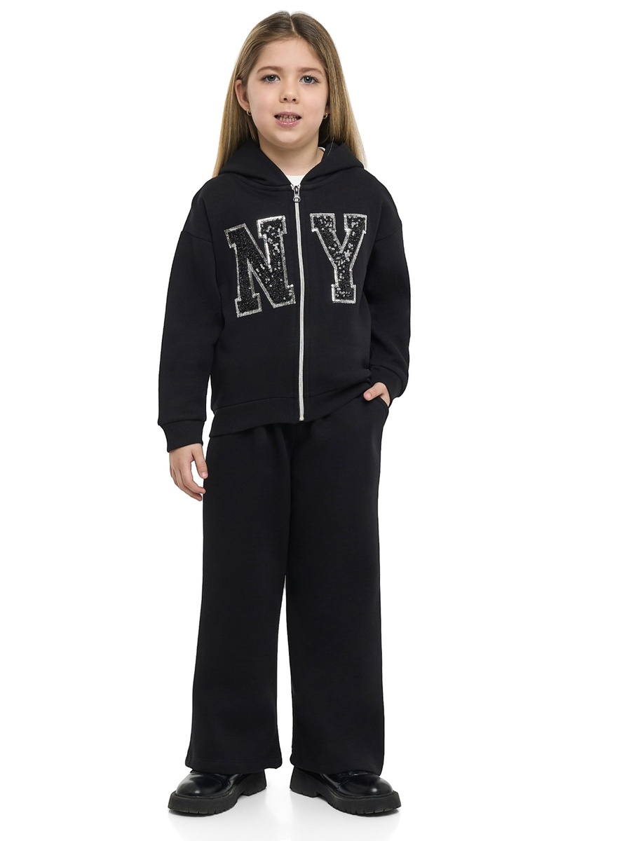 Girls NY Sequin Zip Hoodie and Joggers Set