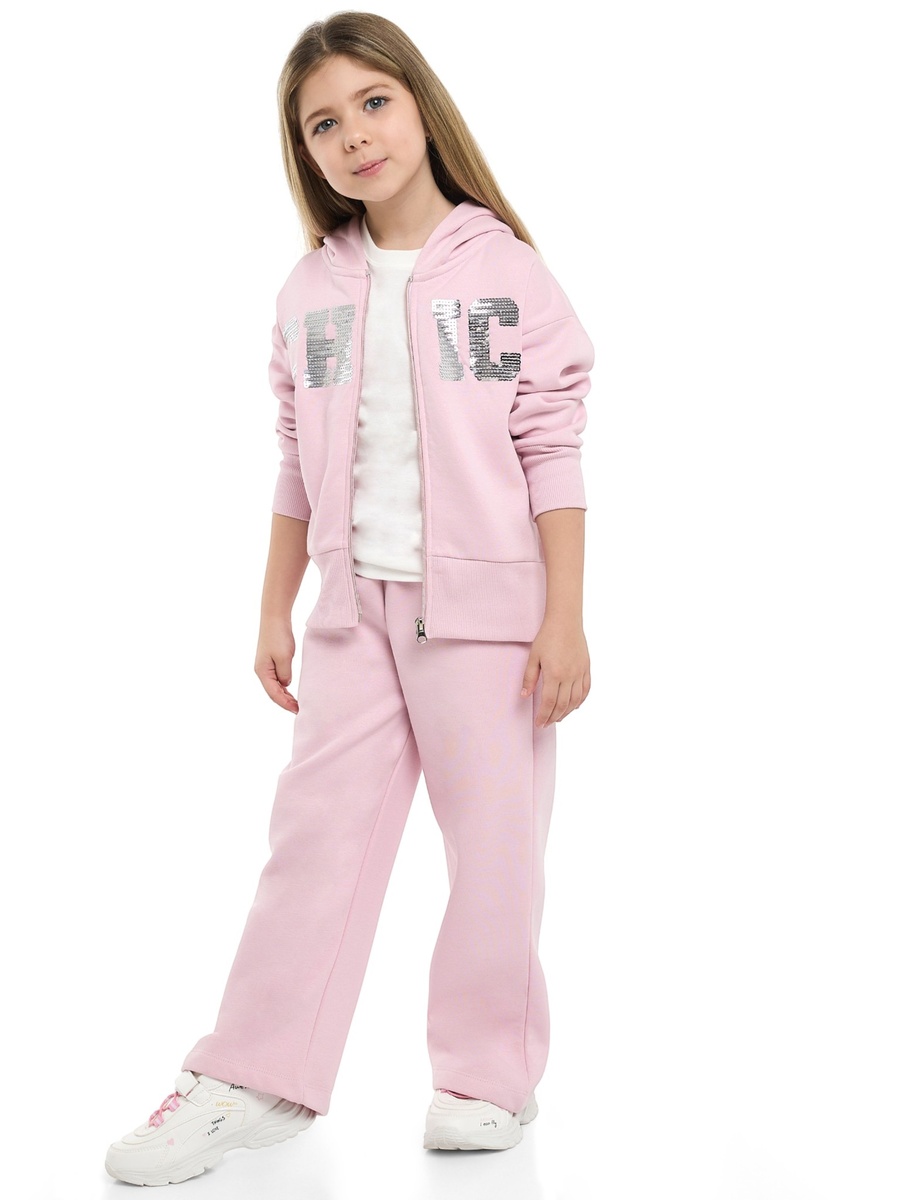 Girls Sequin Zip Up Jacket and Joggers Set