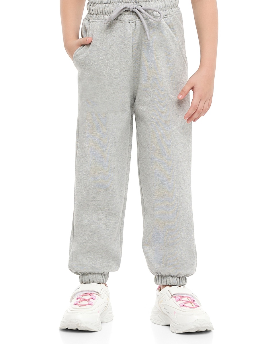 Girls Floral Sleeve Fleece Sweatshirt and Joggers Set