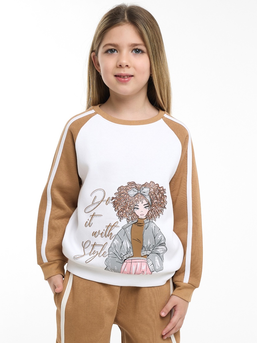 Girls Graphic Print Sweatshirt and Joggers Set