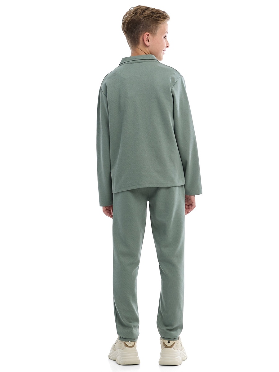 Boys Solid Zip-Up Jacket and Joggers Set