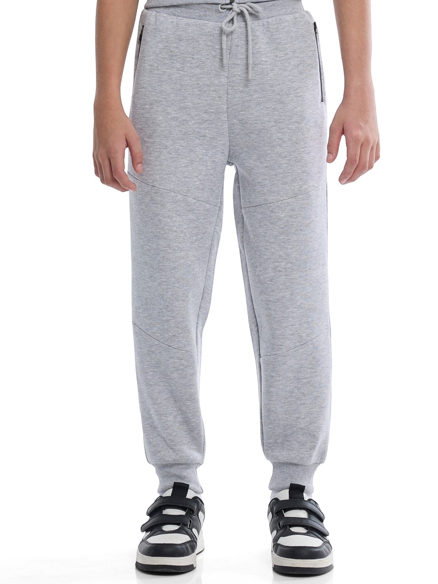 Boys Solid Zip-Up Hoodie and Joggers Set