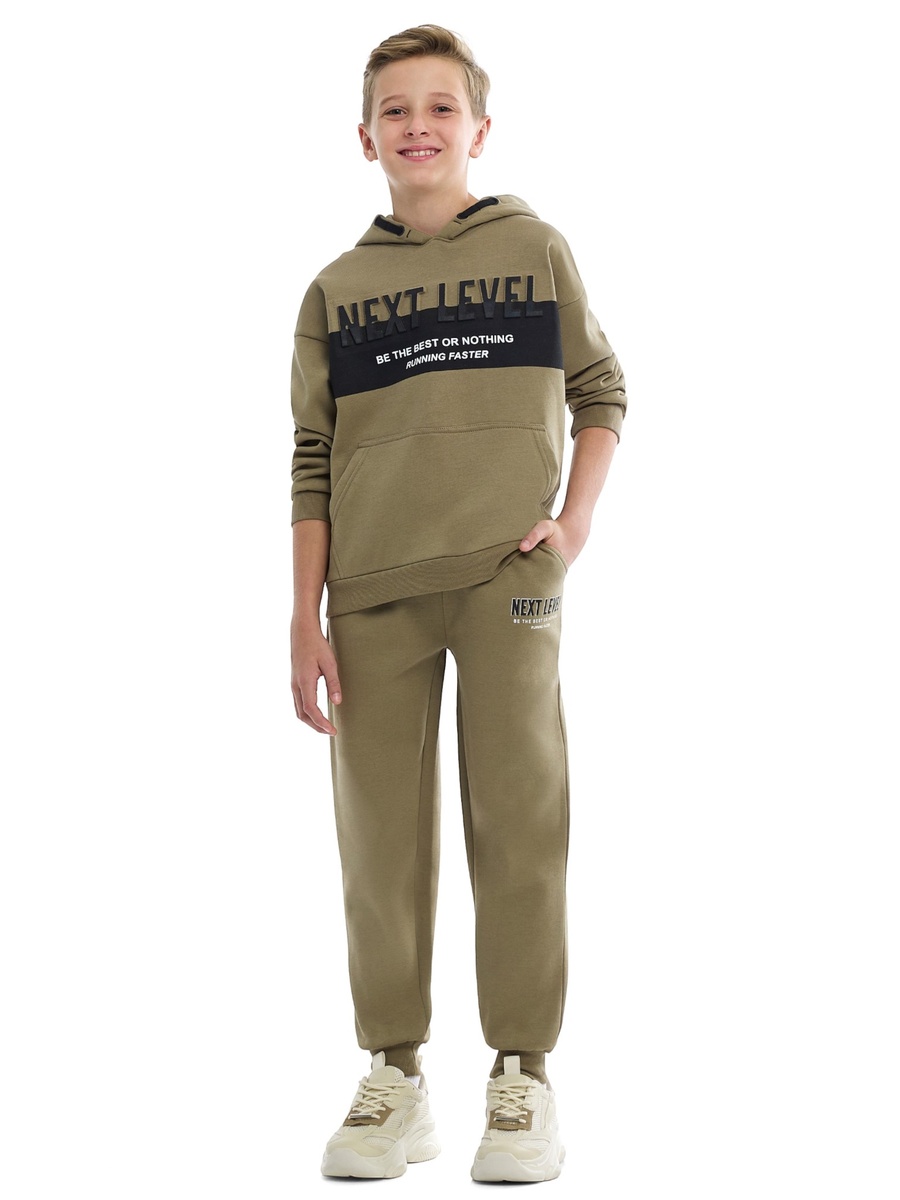 Boys Embossed Hoodie and Joggers Set