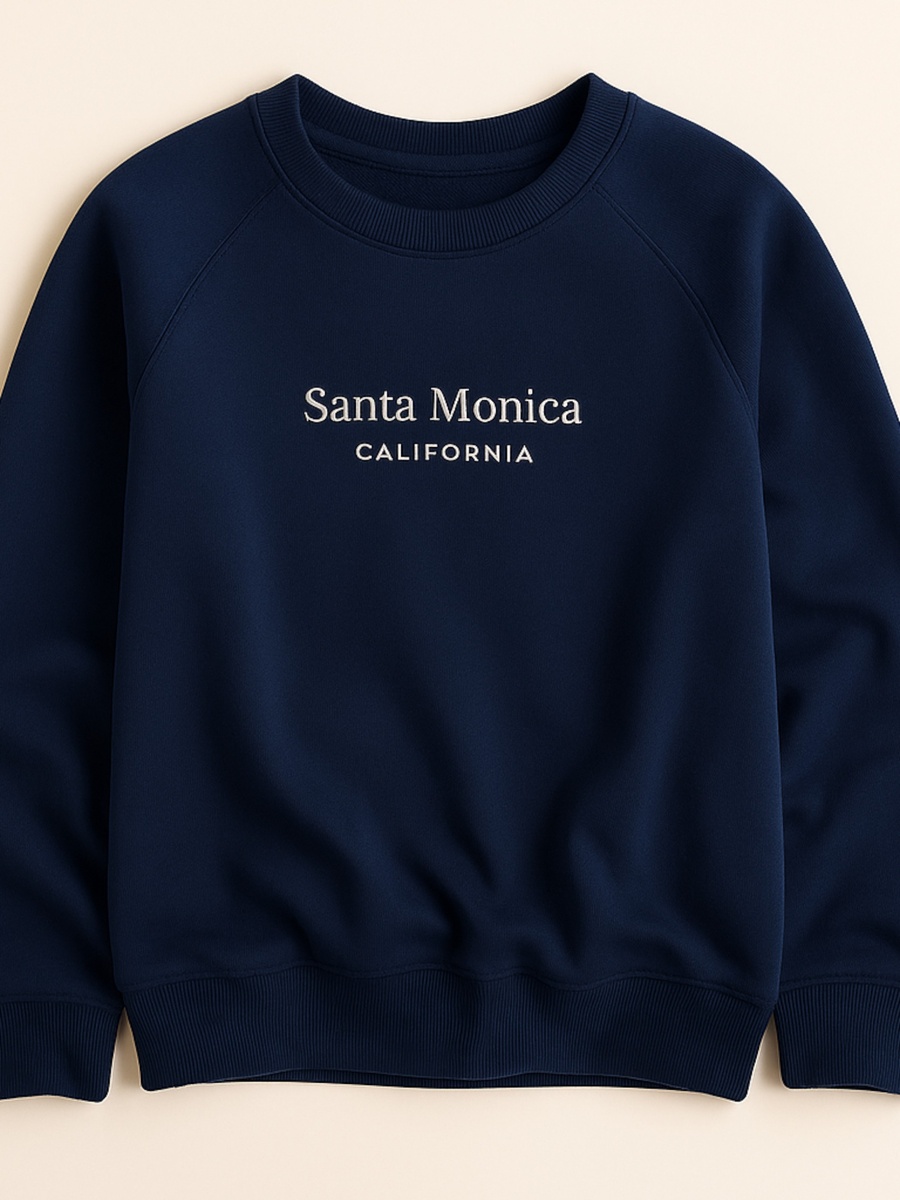 Girls Navy Ribbed Sweatshirt and Joggers Lounge Set