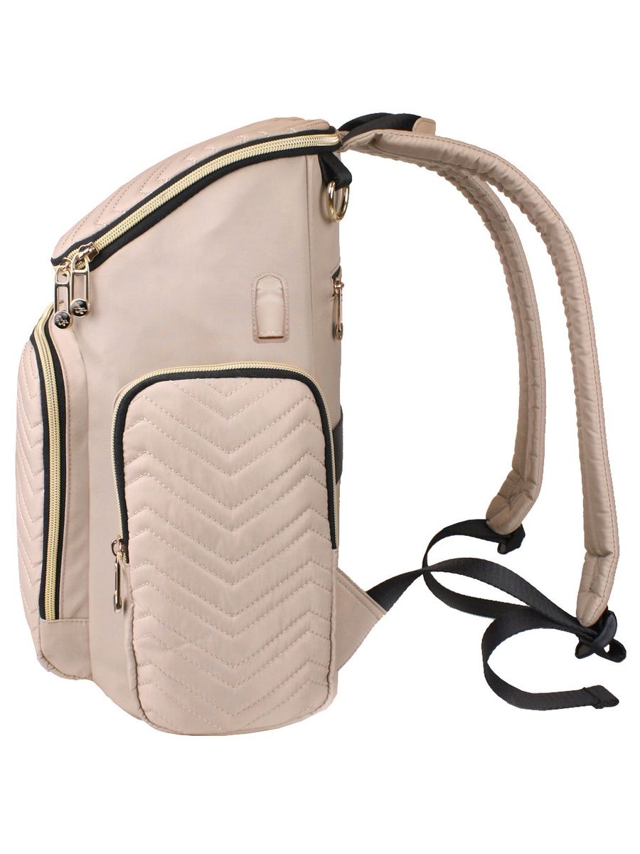 Georgia Diaper Bag with Changing Pad and Stroller Hooks - Ivory