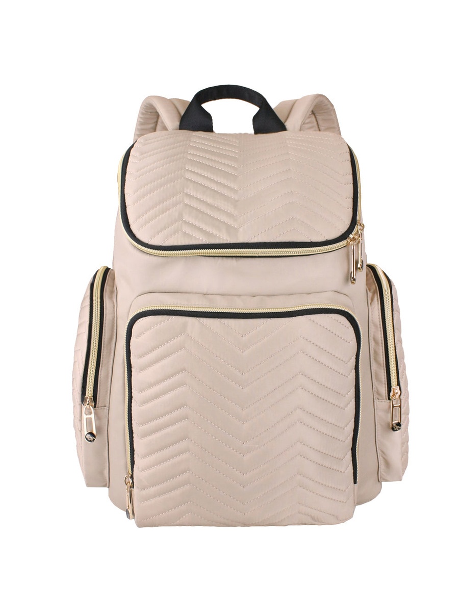 Georgia Diaper Bag with Changing Pad and Stroller Hooks - Ivory