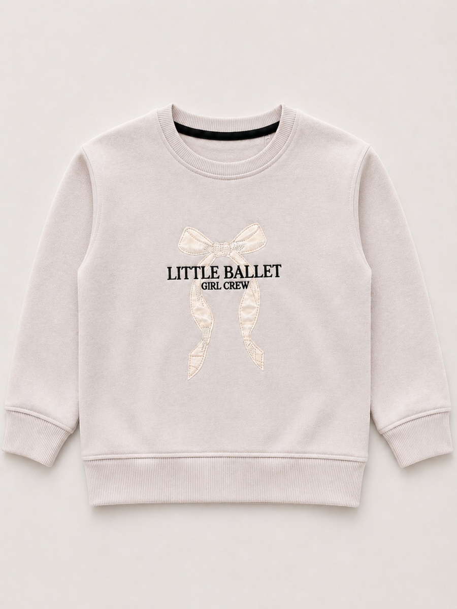 Girls Little Ballet Embroidery Sweatshirt