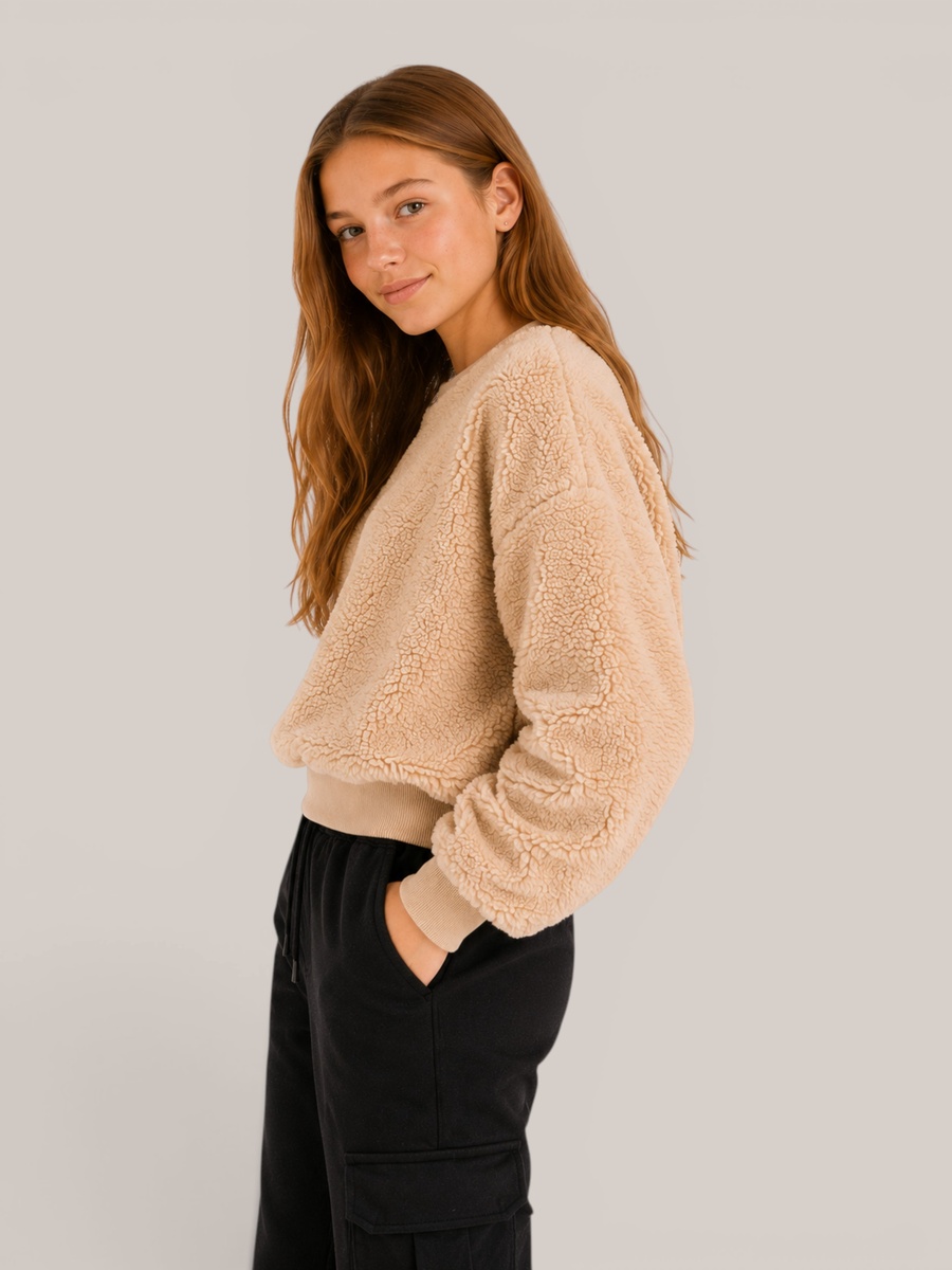 Girls Fleece Long Sleeve Sweatshirt
