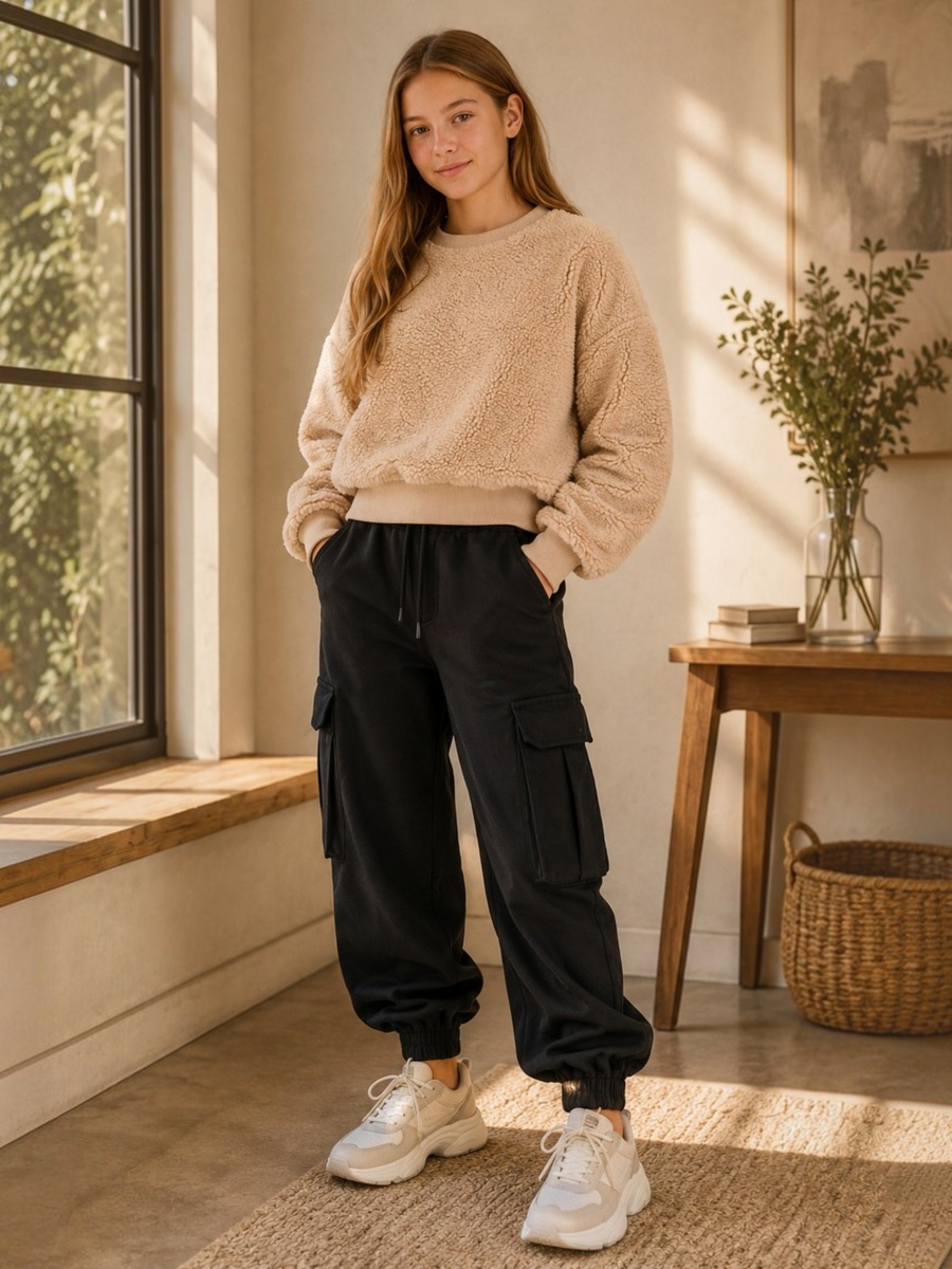 Girls Fleece Long Sleeve Sweatshirt