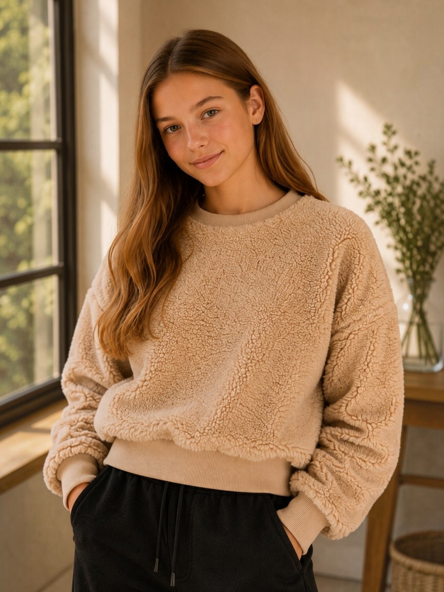 Girls Fleece Long Sleeve Sweatshirt