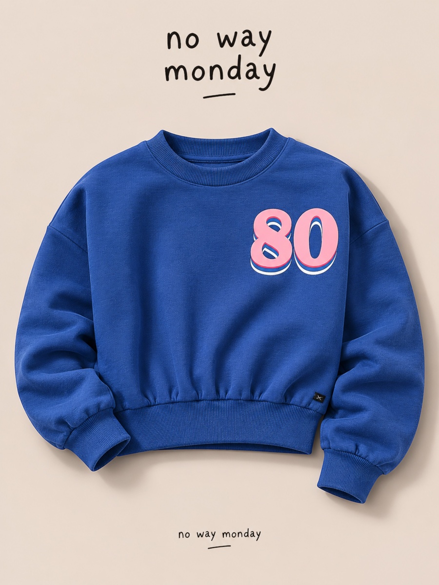 Girls Amour Graphic Long Sleeve Loose Fit Sweatshirt