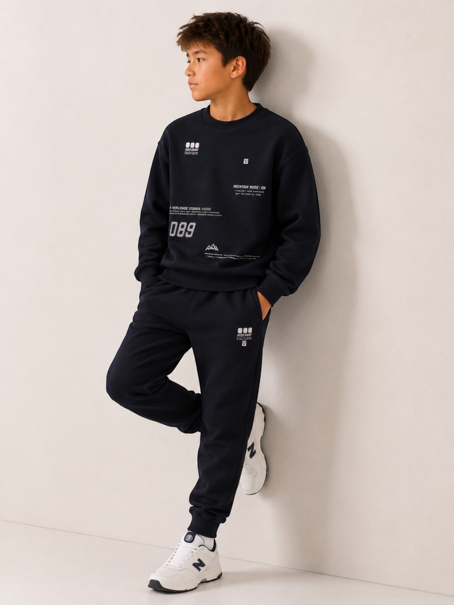 Boys Graphic Sweatshirt and Joggers Set