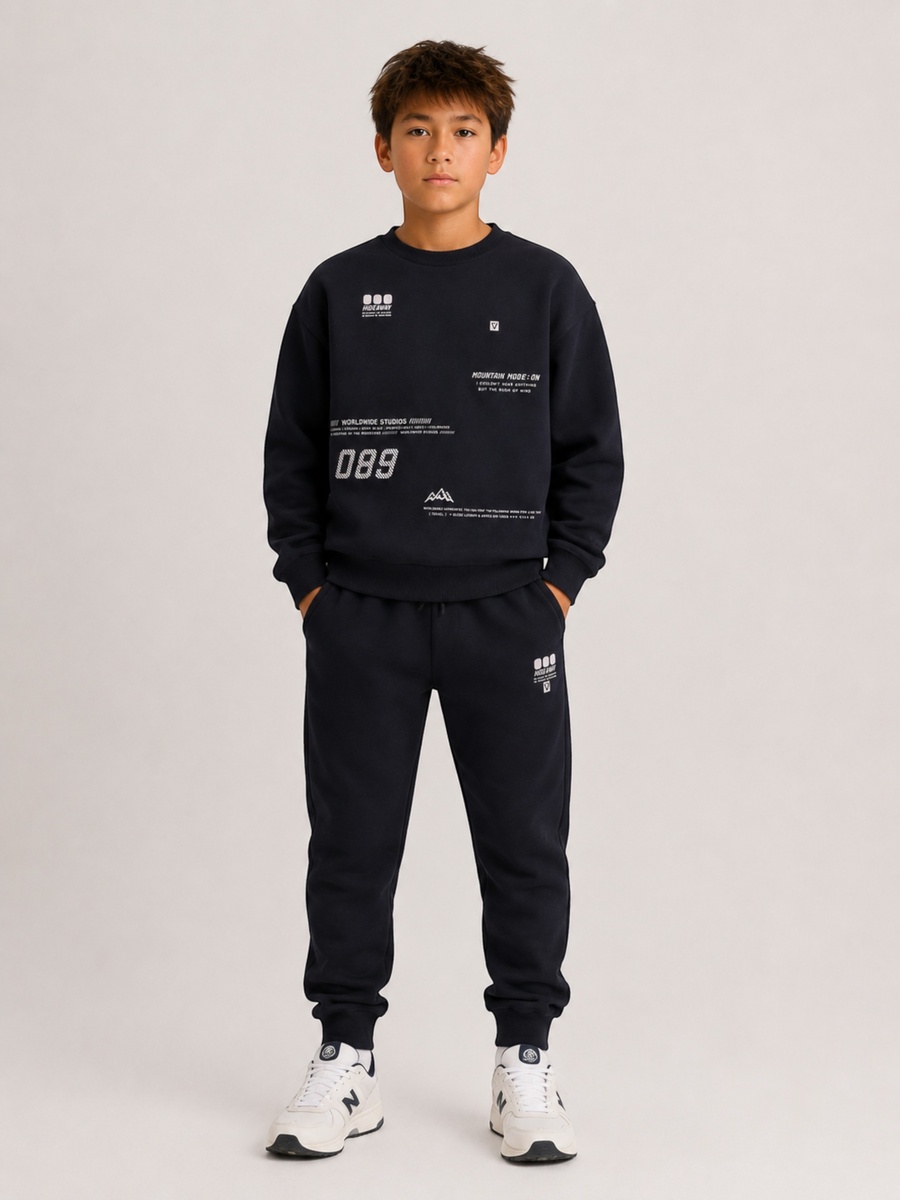 Boys Graphic Sweatshirt and Joggers Set