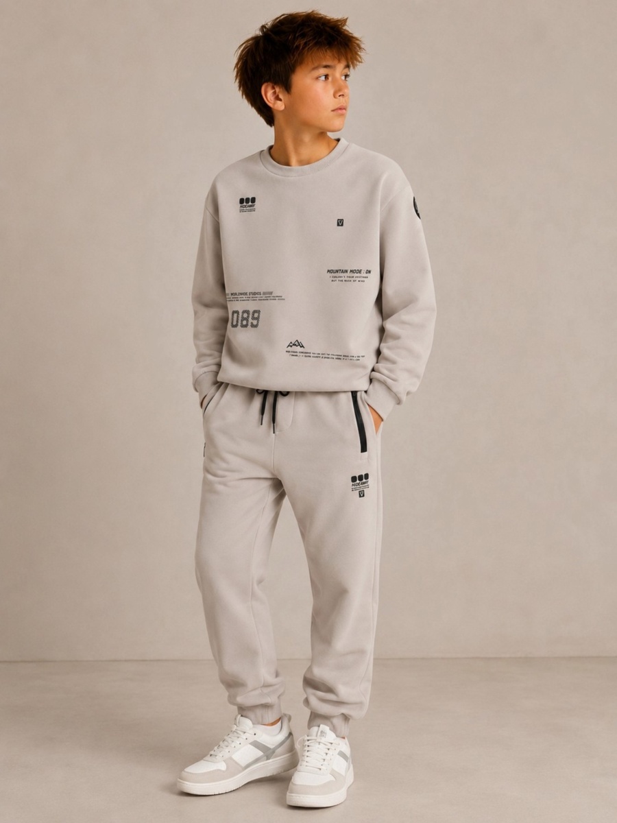 Boys Graphic Sweatshirt and Joggers Set