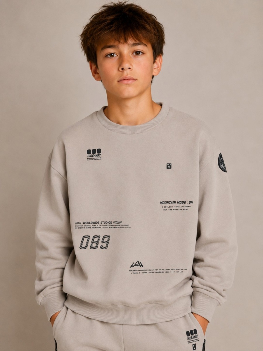 Boys Graphic Sweatshirt and Joggers Set