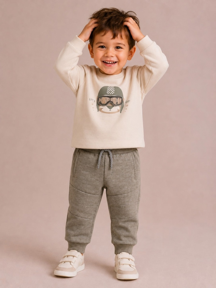 Boys Graphic Sweatshirt and Joggers Set