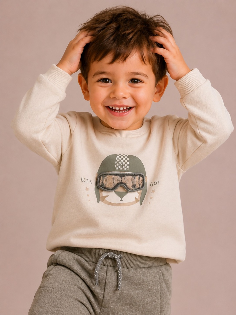 Boys Graphic Sweatshirt and Joggers Set