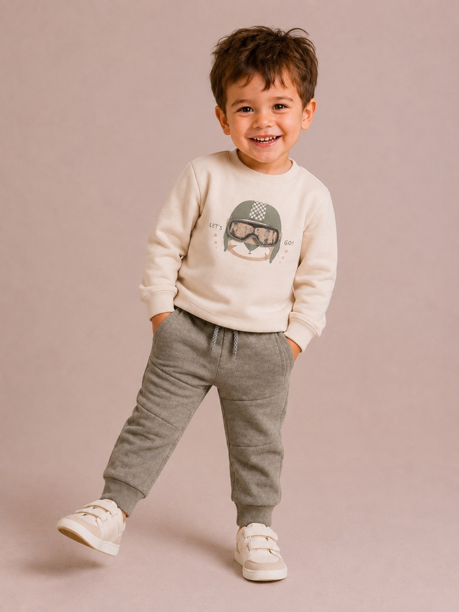 Boys Graphic Sweatshirt and Joggers Set
