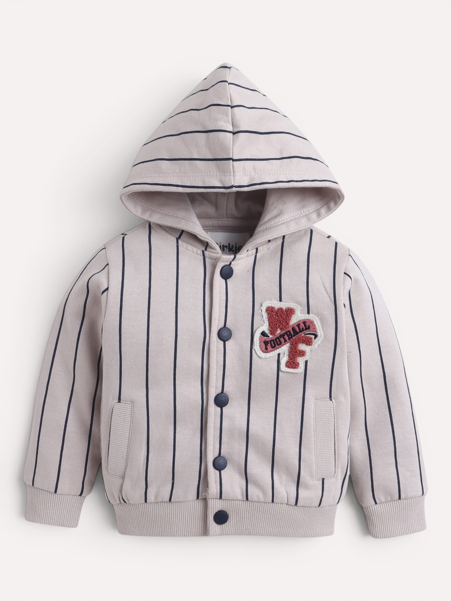 Boys 3-Piece Striped Hoodie Jacket with Long Sleeve T-Shirt and Joggers Set