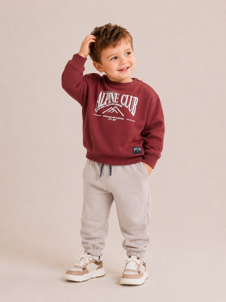 Boys Alpine Club Print Sweatshirt and Joggers Set