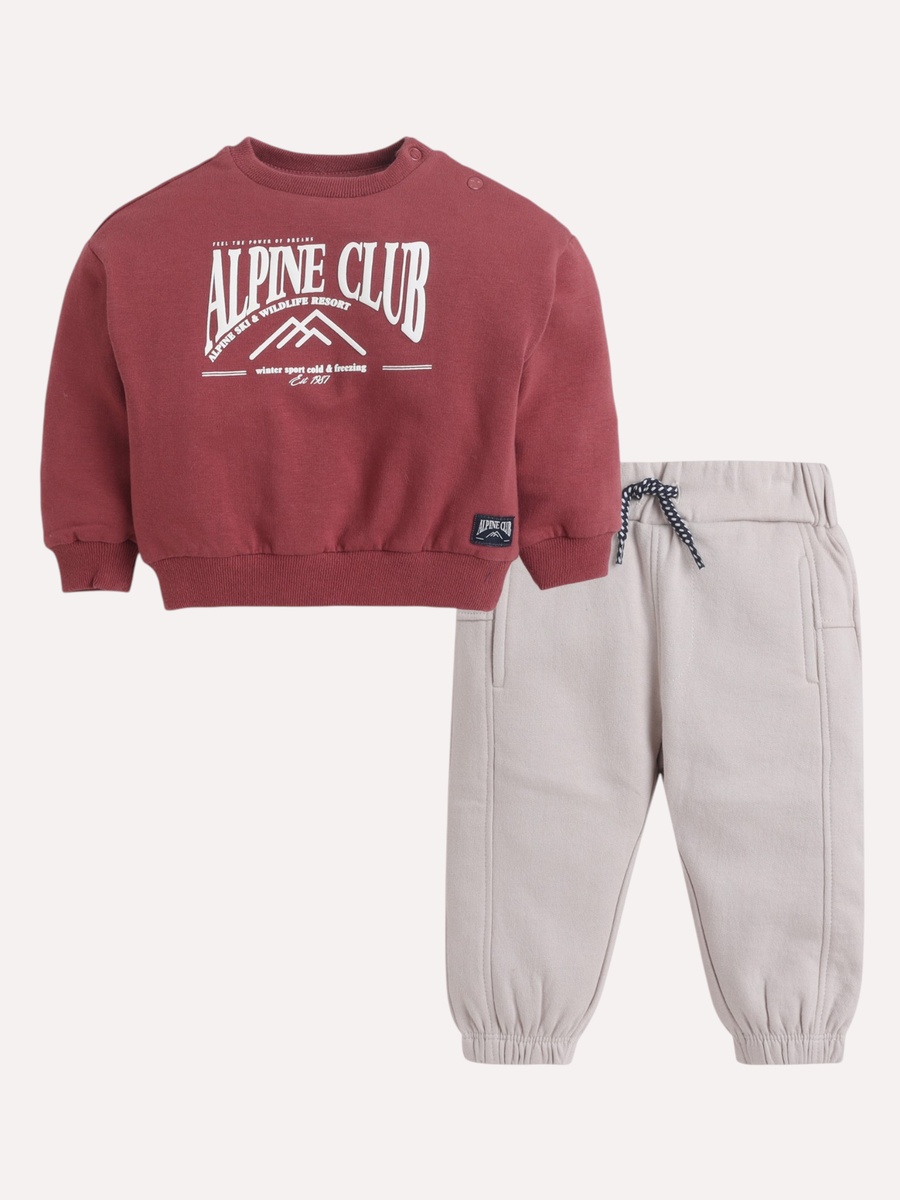 Boys Alpine Club Print Sweatshirt and Joggers Set