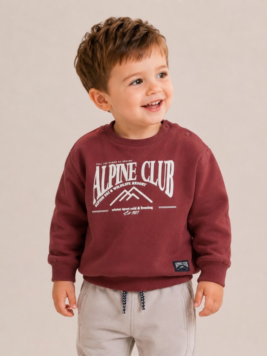 Boys Alpine Club Print Sweatshirt and Joggers Set