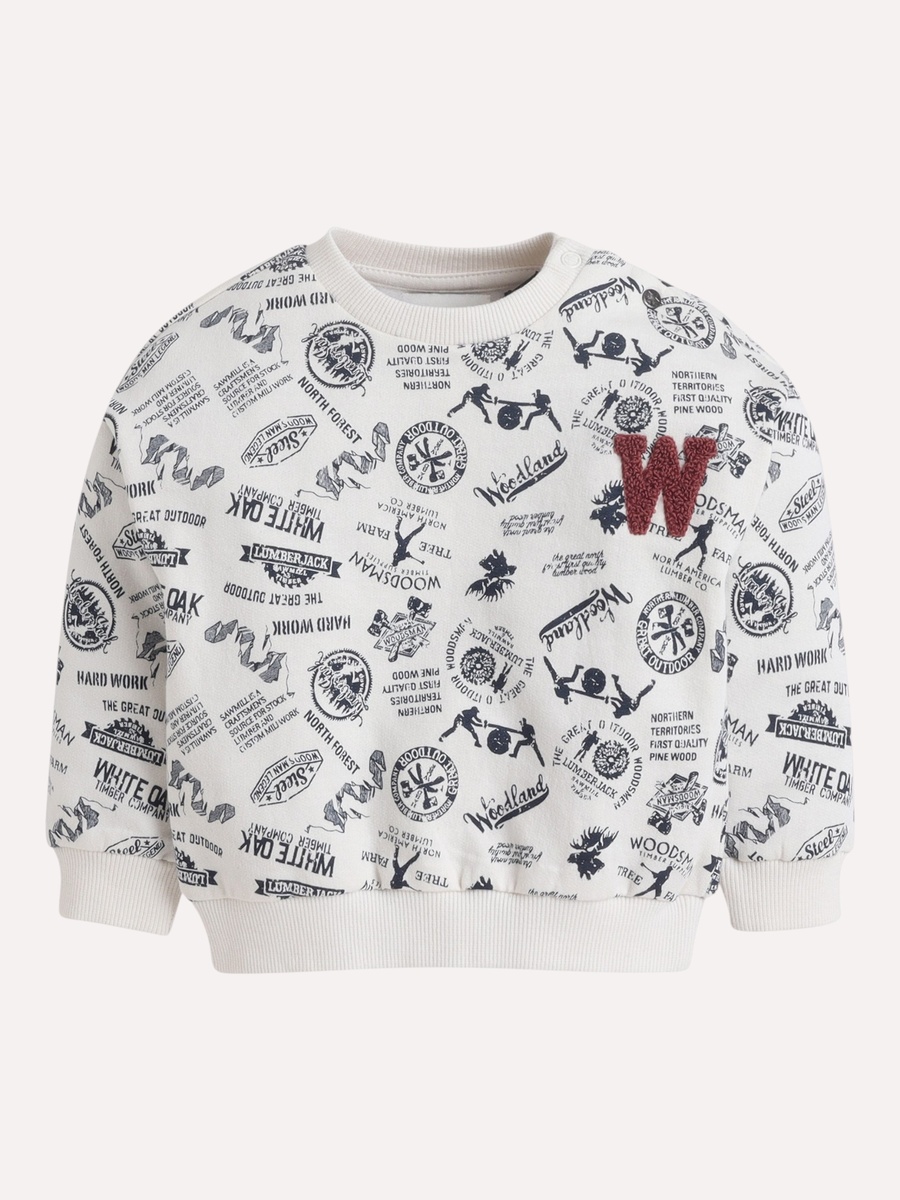 Boys All-Over Print Sweatshirt with Joggers Set