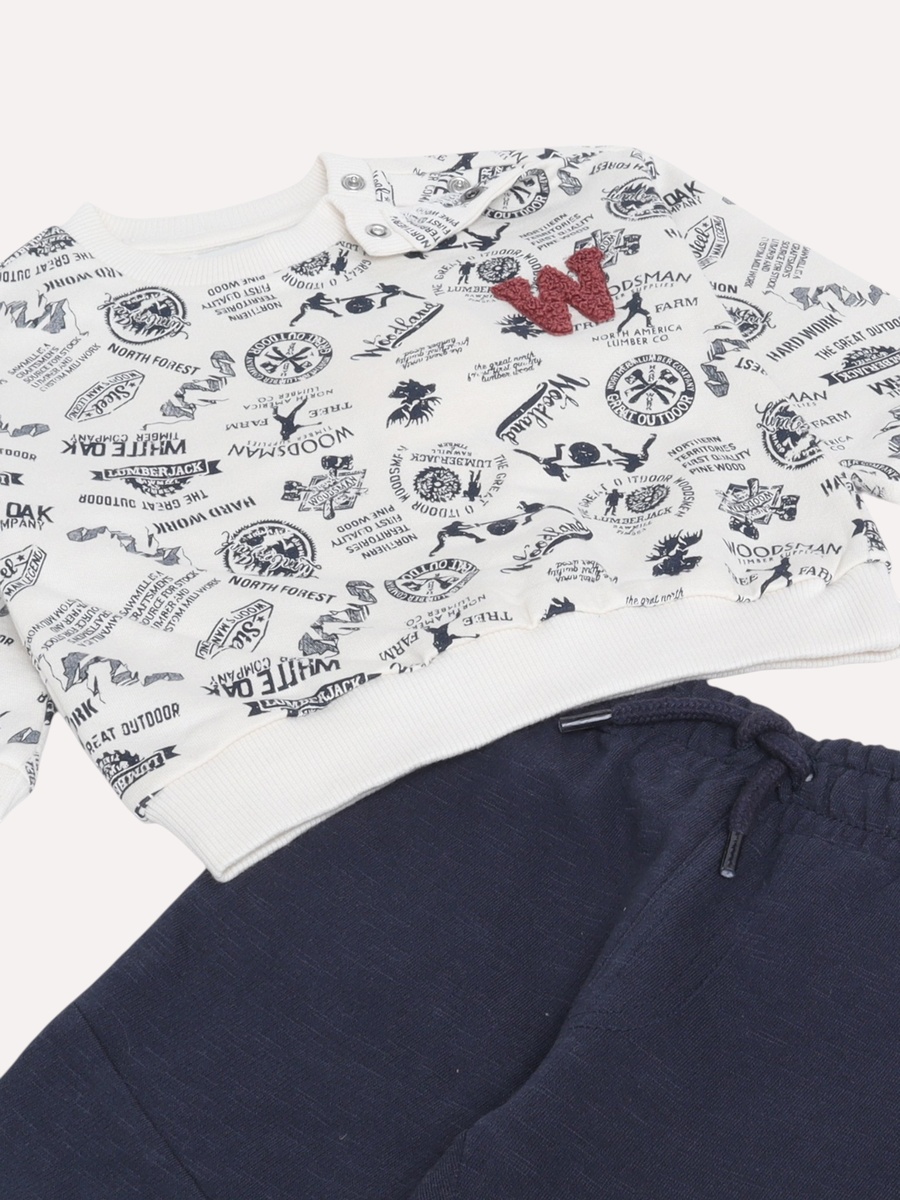 Boys All-Over Print Sweatshirt with Joggers Set