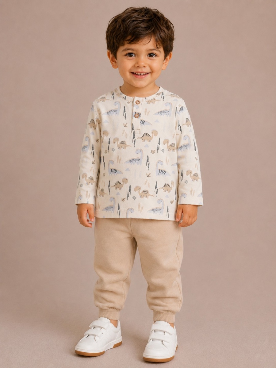 Boys Dinosaur Print Top and Joggers Set