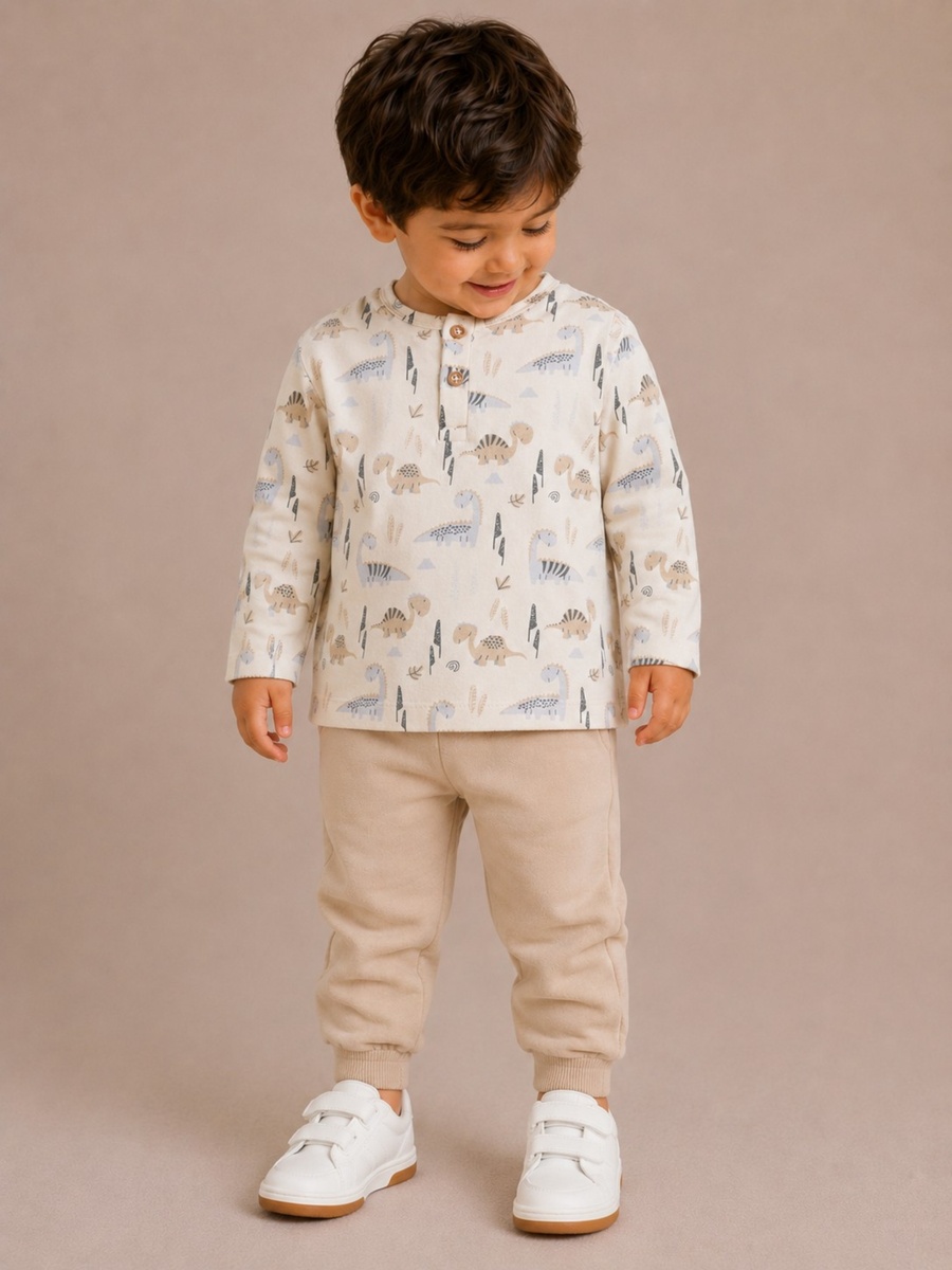 Boys Dinosaur Print Top and Joggers Set