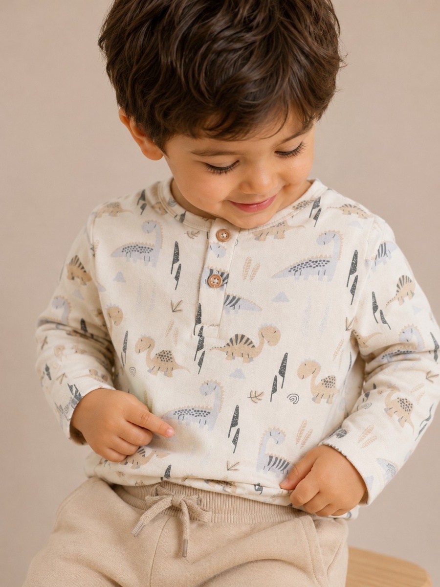 Boys Dinosaur Print Top and Joggers Set