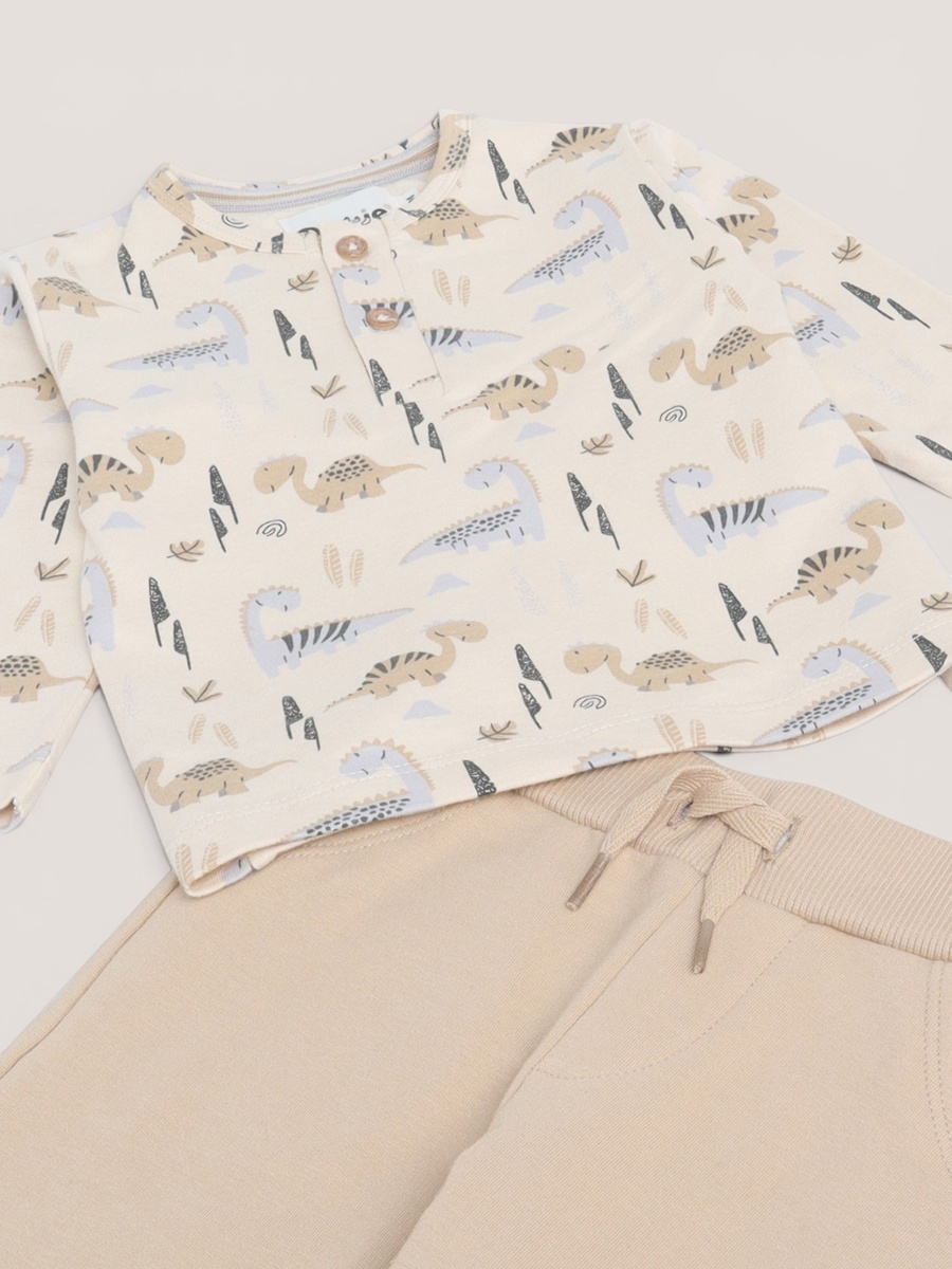 Boys Dinosaur Print Top and Joggers Set