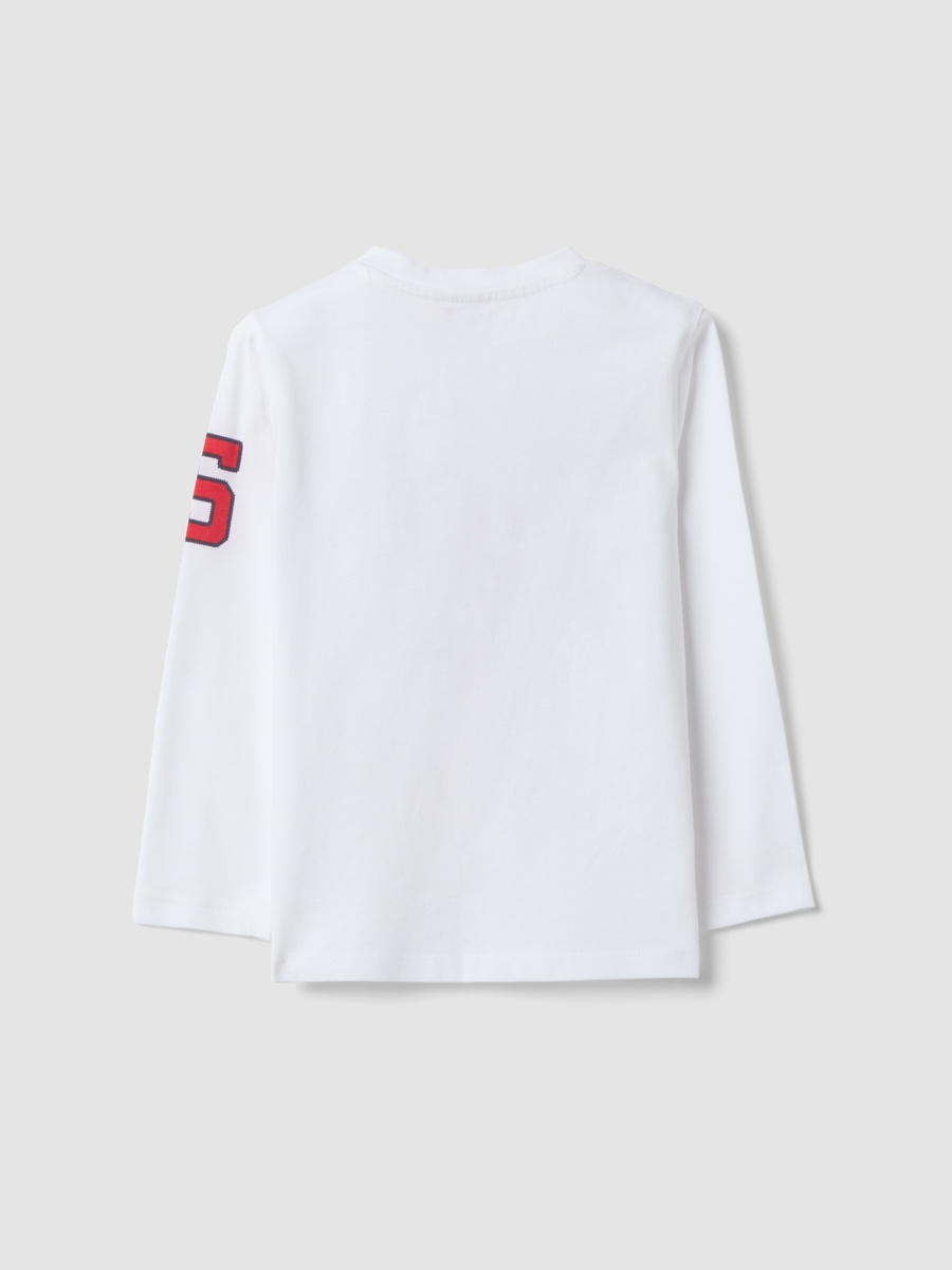 Boys White Long Sleeve Pure Cotton T-Shirt With Spidey Print