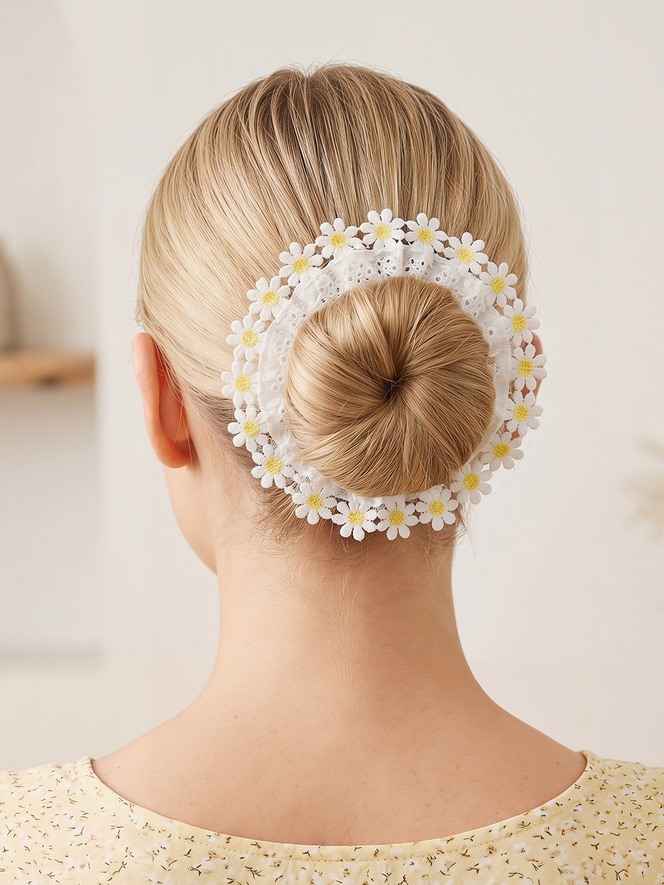 2-Piece Color Block Daisy Hair Tie Set