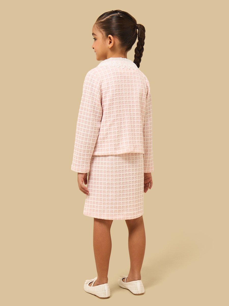 Tweed Sleeveless Dress with Jacket