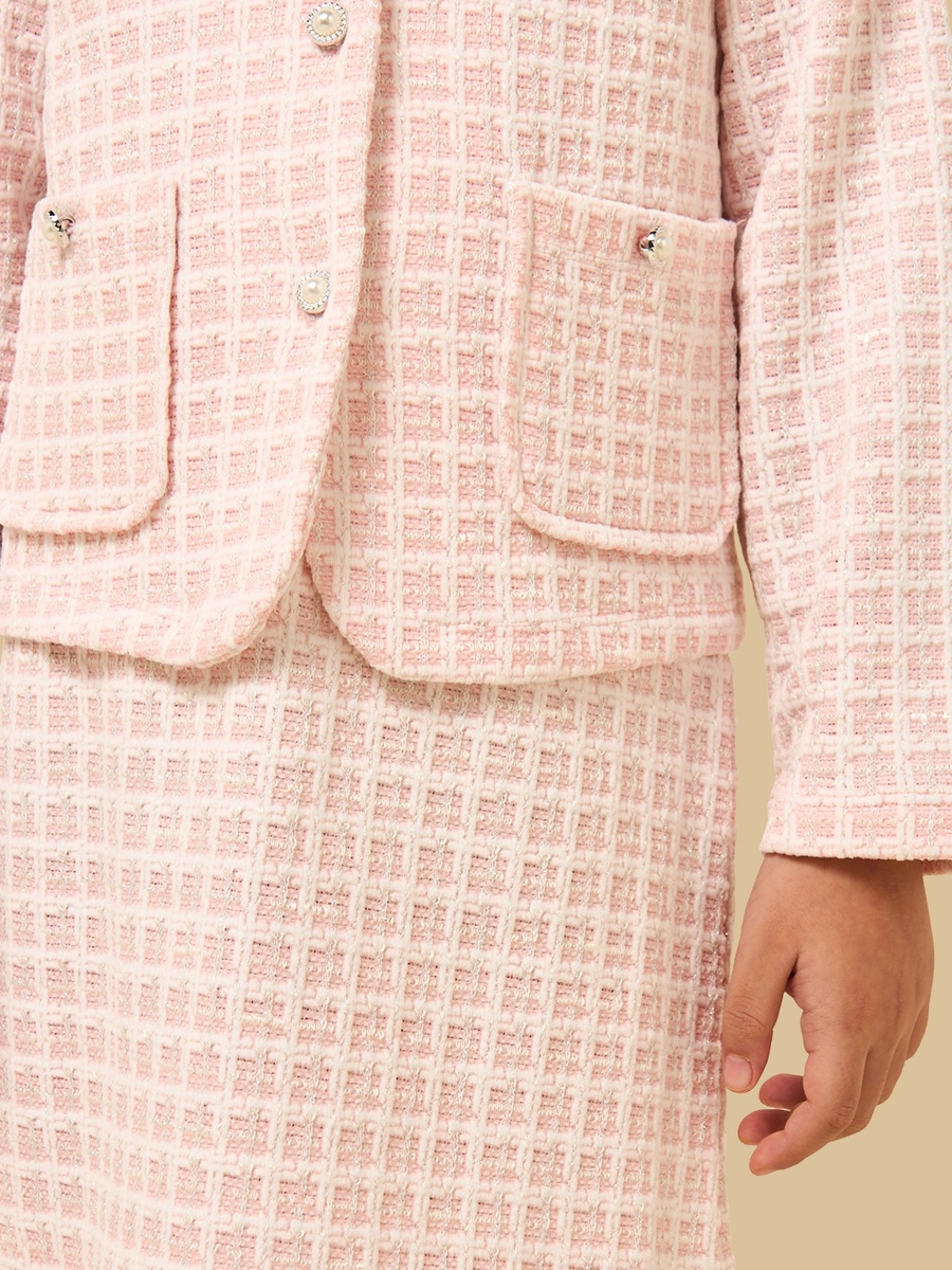 Tweed Sleeveless Dress with Jacket