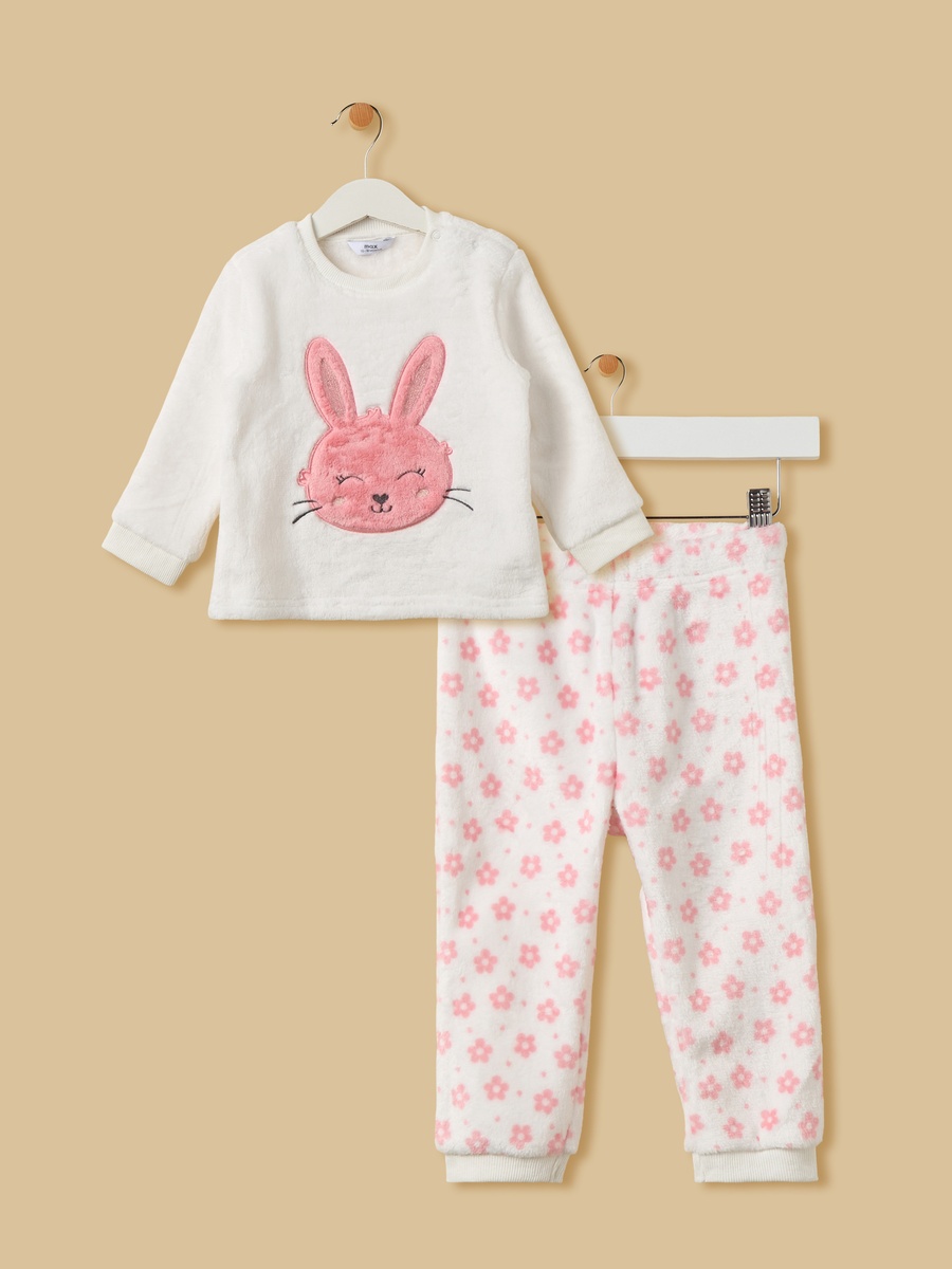 Bunny Applique Fleece Pyjama Set