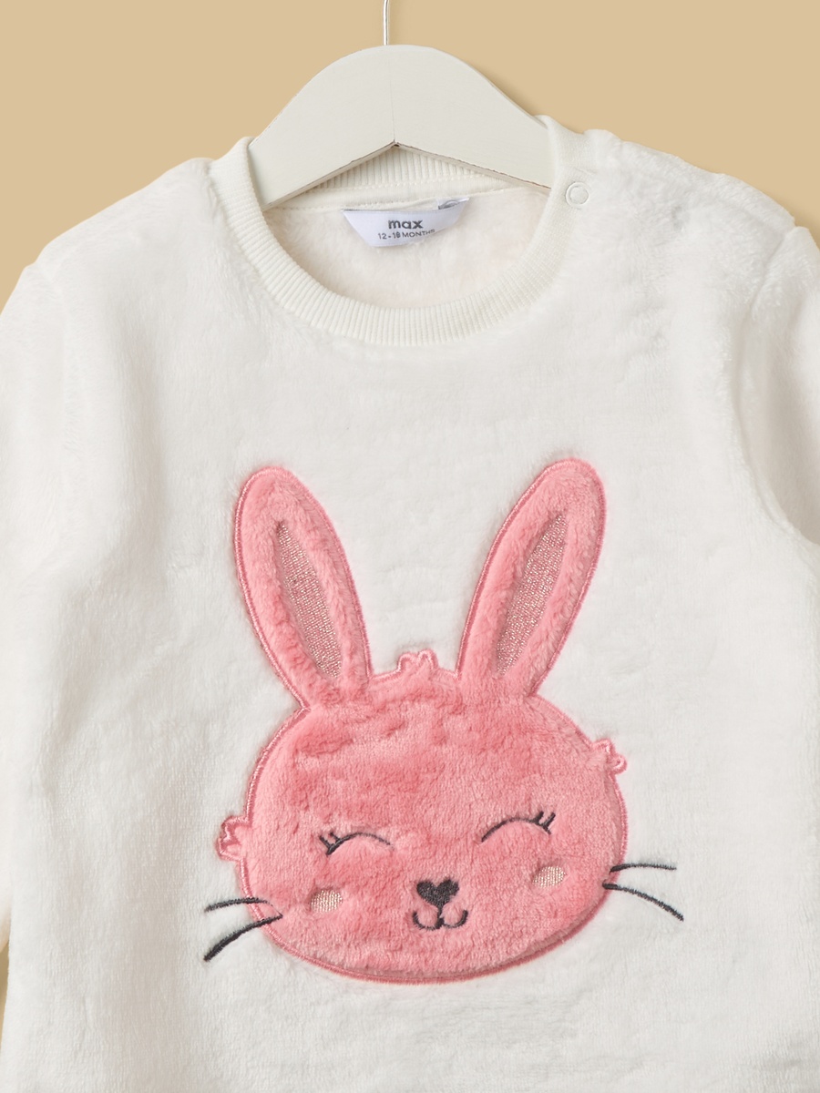 Bunny Applique Fleece Pyjama Set