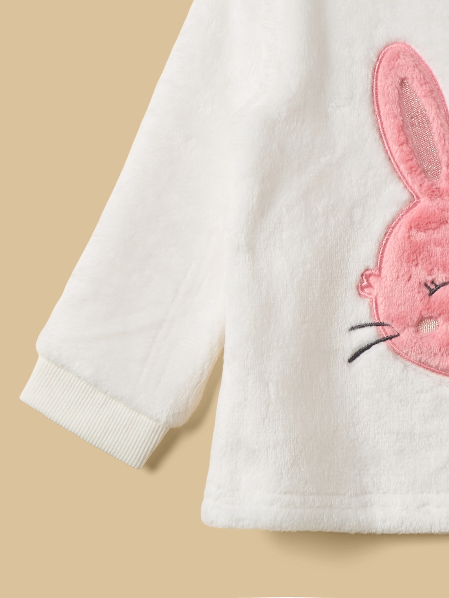 Bunny Applique Fleece Pyjama Set