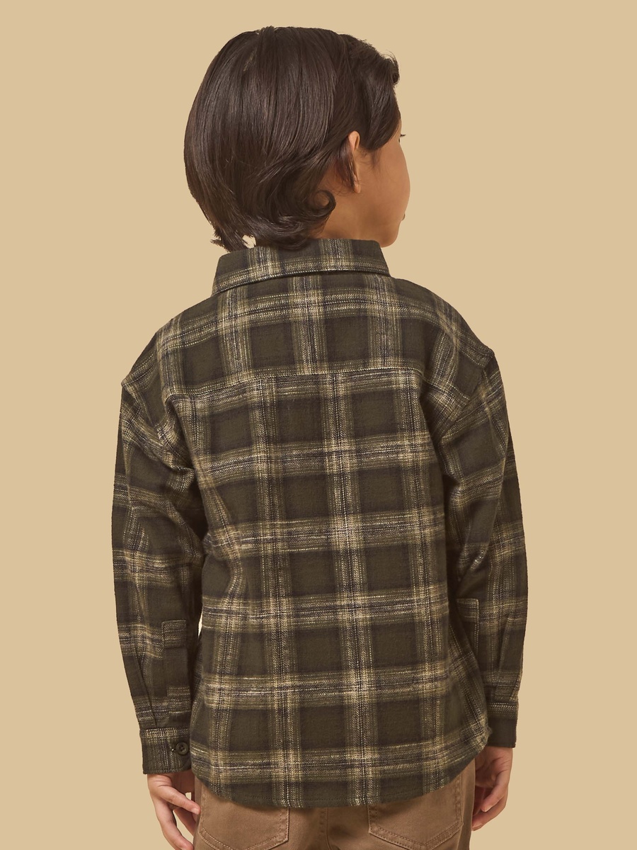 Checked Shirt and T-Shirt Set