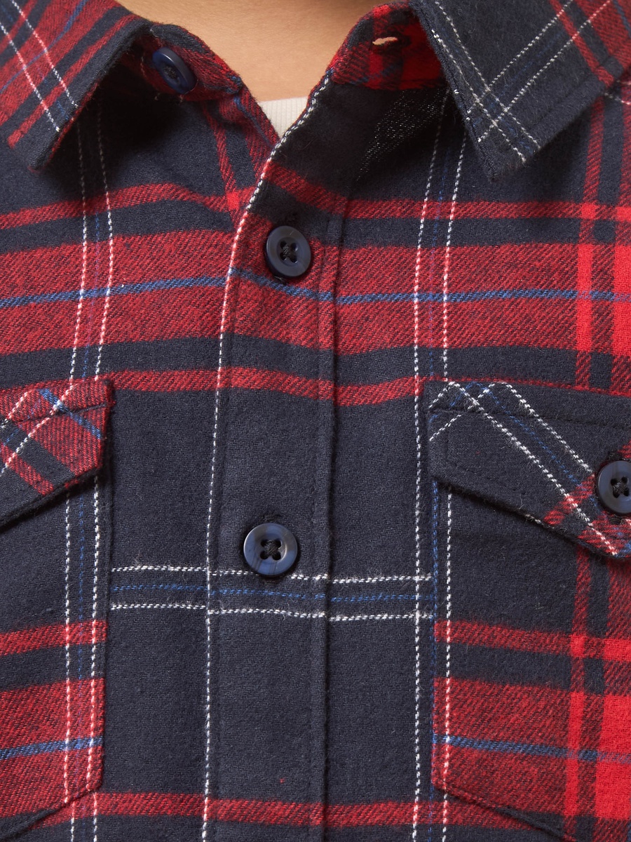 Checked Shirt and T-Shirt Set