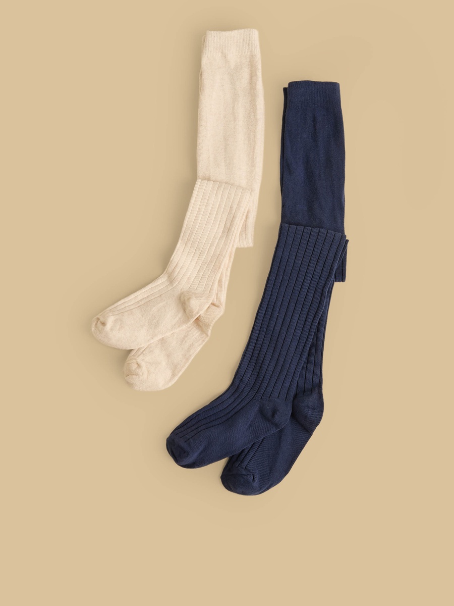 Pack of 2 - Ribbed Tights